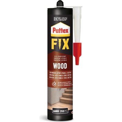 PATTEX FIX WOOD Montážne lepidlo na drevo 0,385 kg