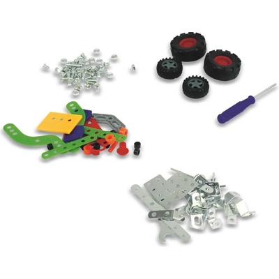 EDDY TOYS Kovový hračkársky traktor, 128 ks