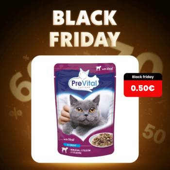 PreVital Cat s teľacím v omáčke 100 g