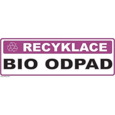 Walteco Recyklace - Bio odpad, 290x100mm, samolepka , 20102