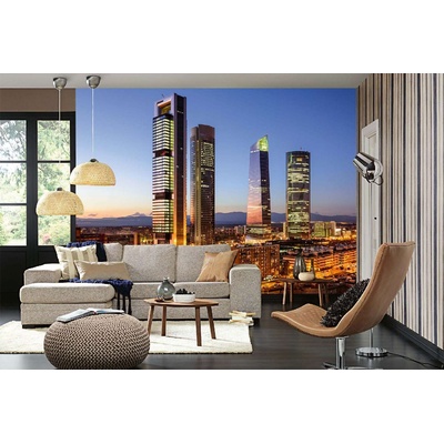 DIMEX ART Самозалепваща се флизелинова фототапета небостъргачи в мадрид 375 x 250 см