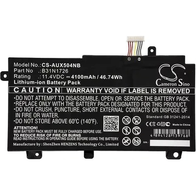 Cameron Sino Батерия за лаптоп ASUS FX504, TUF Gaming A15 FA506IC-HN075W, TUF Gaming FX505DD-AB71-CA, B31BN91 LiPo 11.4V 4100mAh CAMERON SINO (CS-AUX504NB)