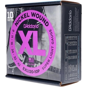 Image 1 of D'Addario EXL120-10P Струни за електрическа китара (EXL120-10P)