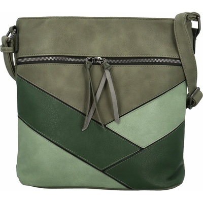 Trendy dámská koženková crossbody kabelka Nicoll zelená