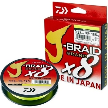 Daiwa Šnúra JBraid Grand X8 Chartreuse 135m 0,24mm