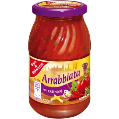 GUT&GÜNSTIG Ostrá rajčatová omáčka ARRABBIATA s chili 400 ml