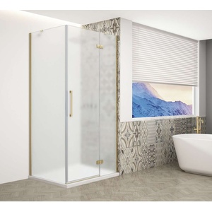 SAPHO Trinity - Душ кабина 120x80 см, дясна, матирано стъкло/златисто GT5680-12MR-G (GT5680-12MR-G)