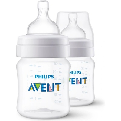 Philips Anti-colic SCY100/02 бебешко шише против колики 1 m+ 2x125ml