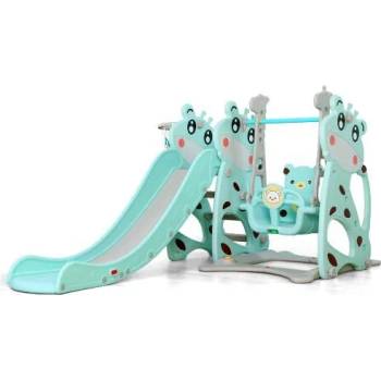 Image 1 of Moni Garden Пързалка с люлка и баскетболен кош Miki син - 18019