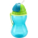 Dětské láhve a učící hrnky Canpol babies sportovní láhev s brčkem velká modrá 370 ml
