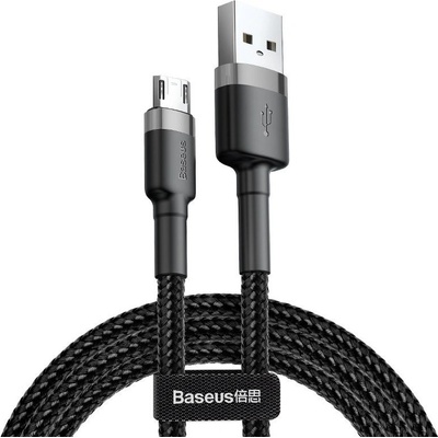 Baseus 0,5m, šedo-černý 016537 USB na Micro USB Baseus Cafule 2,4 A