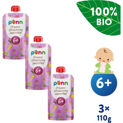 SALVEST Põnn Bio pyré s malinami 3 x 110 g