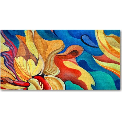 Fotoobraz na skle abstraktné kvet 100x50 cm