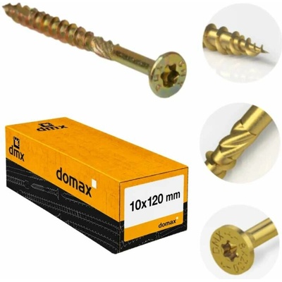 10x120mm 50ks Skrutky do dreva CS - zápustná hlava TORX Domax