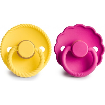 Frigg dudlík Rope Daisy 2 pack kaučuk Sunflower/Fuchsia