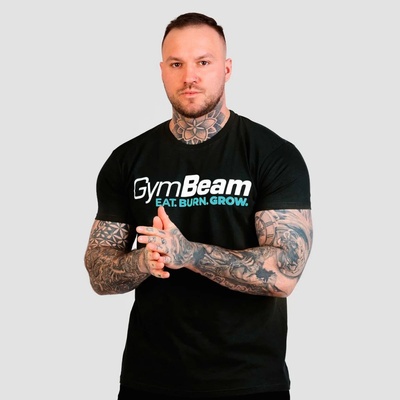 Gymbeam Tričko Grow Black – Zboží Mobilmania