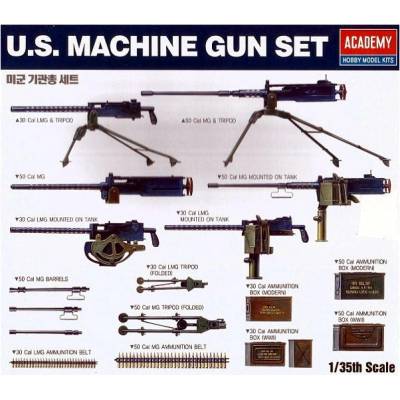 Academy Model Kit military 13262 US MACHINE GUN SET 1:35