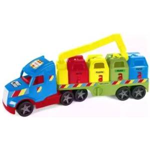 Wader Wader: Magic Truck Basic селективен камион за събиране на отпадъци - 79 cm
