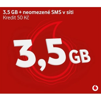 Vodafone SIM Předplacená karta edice Datuj 3,5GB + 50 Kč kredit