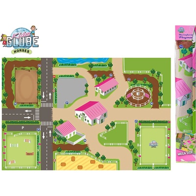 Kids Globe Farming koberec Jezdecká škola 100x150cm v krabičce