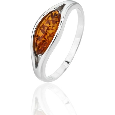 Jan Kos jewellery Stříbrný prsten s jantarem MHT 5834 SA62