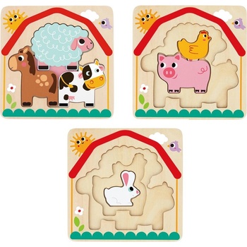 Image 1 of Tooky Toy - Многослоен пъзел Ферма TH623