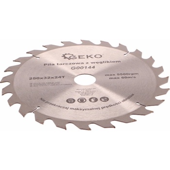 GEKO Kotouč pilový vidiový s otvory, 250x32x24T