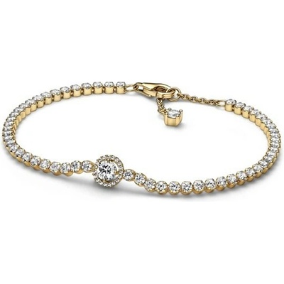 PANDORA Tenisový náramok Pozlátený Trblietavá aureola 16 cm 569416C01-16