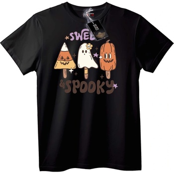 NOONEBRAND Тениска сладко и страшно Halloween - 2XL, White