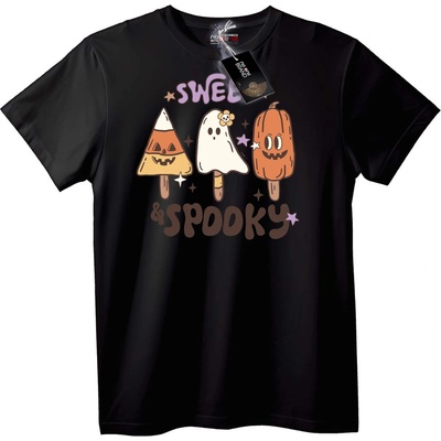 NOONEBRAND Тениска сладко и страшно Halloween - 2XL, White