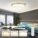 Immax 07311L-LED плафон SEMPLICI, 96W/230V, Ø 80 cm, Wi-Fi Tuya, златист + дистанционно управление, с възможност за димиране (IM1545)