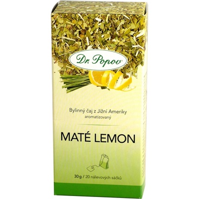 Dr.Popov čaj Maté Lemon 20 x 1,5 g
