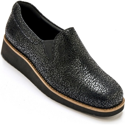 Blancheporte PEDICONFORT Kožené slip-on topánky čierna