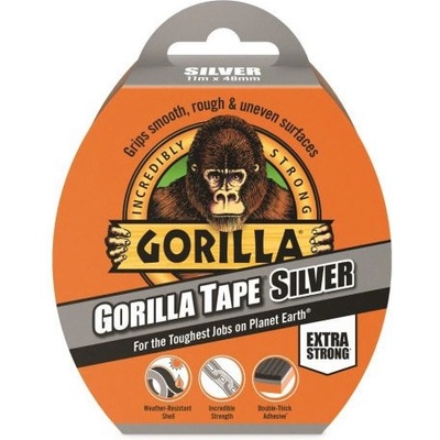 Gorilla Lepiaca páska extra silná 48 mm x 11 m strieborná