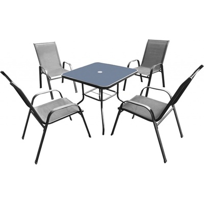 Aldotrade Set záhradného nábytku IDA, sivá, 5 ks