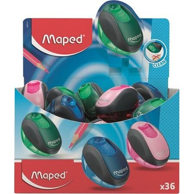 Ostriačka s displejom, s jedným otvorom, so zásobníkom, MAPED „Clean“, rôzne farby 030111