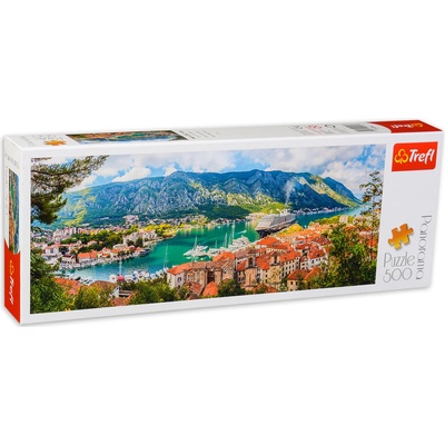 Trefl Панорамен пъзел Trefl от 500 части - Котор, Черна гора (29506)