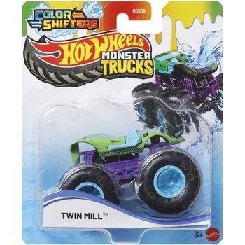 Mattel Hot Wheels: Monster Trucks кола с промяна на цвета - Twin Mill (JDV94)