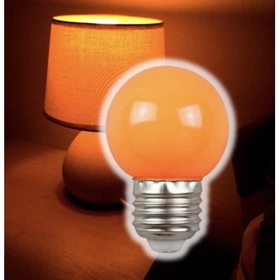 UVtech LED žárovka, 2W E27, oranžová bez obsahu modré