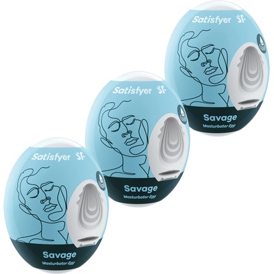 Satisfyer Masturbator Egg Set Savage 3 pack