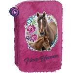 DERFORM Ученически несесер Derform Horses - с 2 ципа, плюшен (68975)