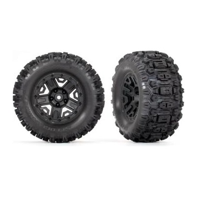 Traxxas колело 2.8", черен диск, гума Sledgehammer (задна) (2)