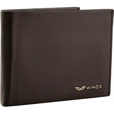 WINGS Pánská hnědá peněženka WINGS z přírodní kozí kůže L