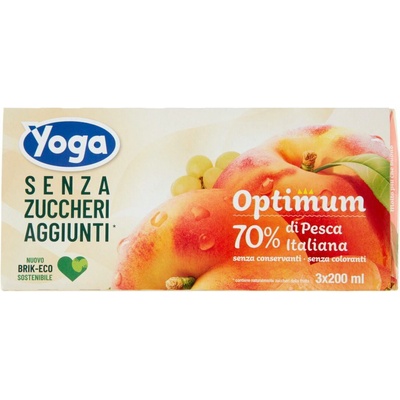 Yoga broskyňový džús bez cukru 3 x 200 ml