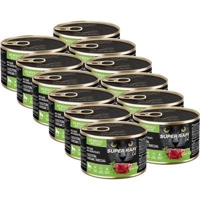 RAFI Super Rafi Cat Adult P&F Game and Chicken hearts 12 x 185 г