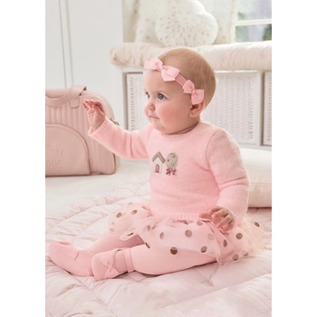 Image 1 of Mayoral Комбинирана рокля трико за новородено момиче Майорал в розово