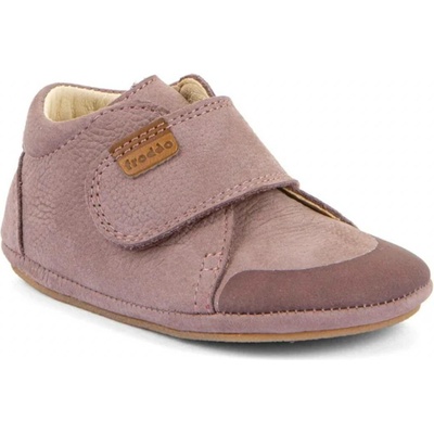 Frodoo kožené barefoot capáčky First Walk růžové