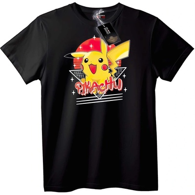 NOONEBRAND Тениска Pikachu ретро - XS, White