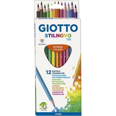 GIOTTO Цветни моливи GIOTTO Stilnovo триъгълни 12 броя 2570 00 (2570 00)