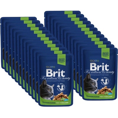 Brit Premium Cat s kuracím mäsom v omáčke pre kastráty 24 x 100 g